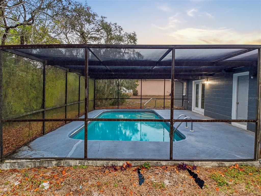 6211 Lorraine Lane Spring Hill, FL 34608 - Photo 27 of 28 a view of a backyard with a small cabin