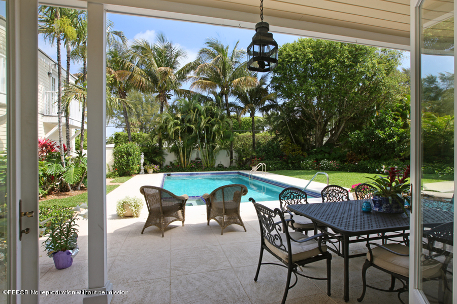 227 Eden Road Palm Beach, FL 33480 - Photo 12 of 18 Loggia to Pool