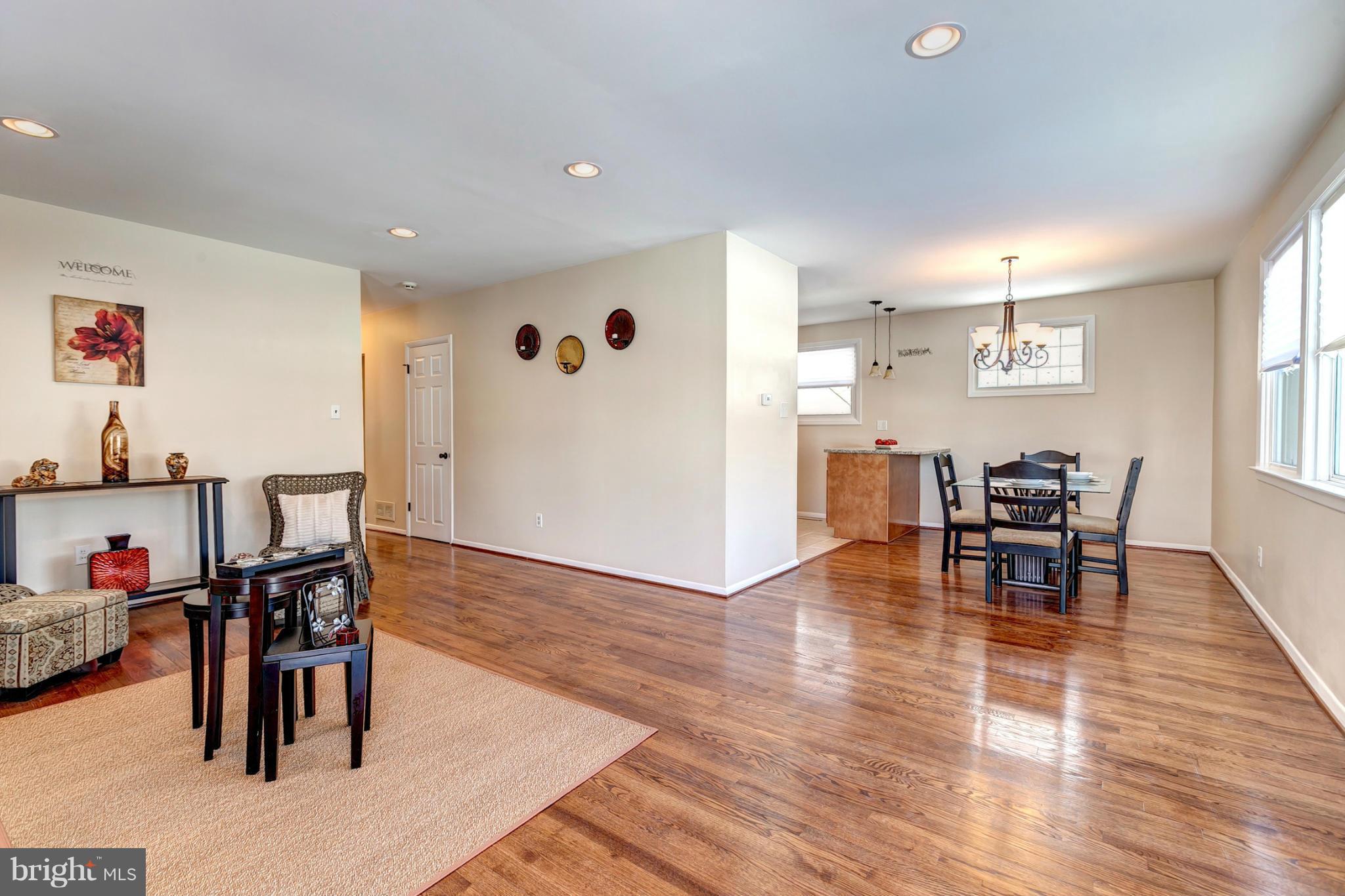 8417 Billson Road Randallstown, MD 21133 - Photo 3 of 29 Living Room With Gleaming Hardwood Floors