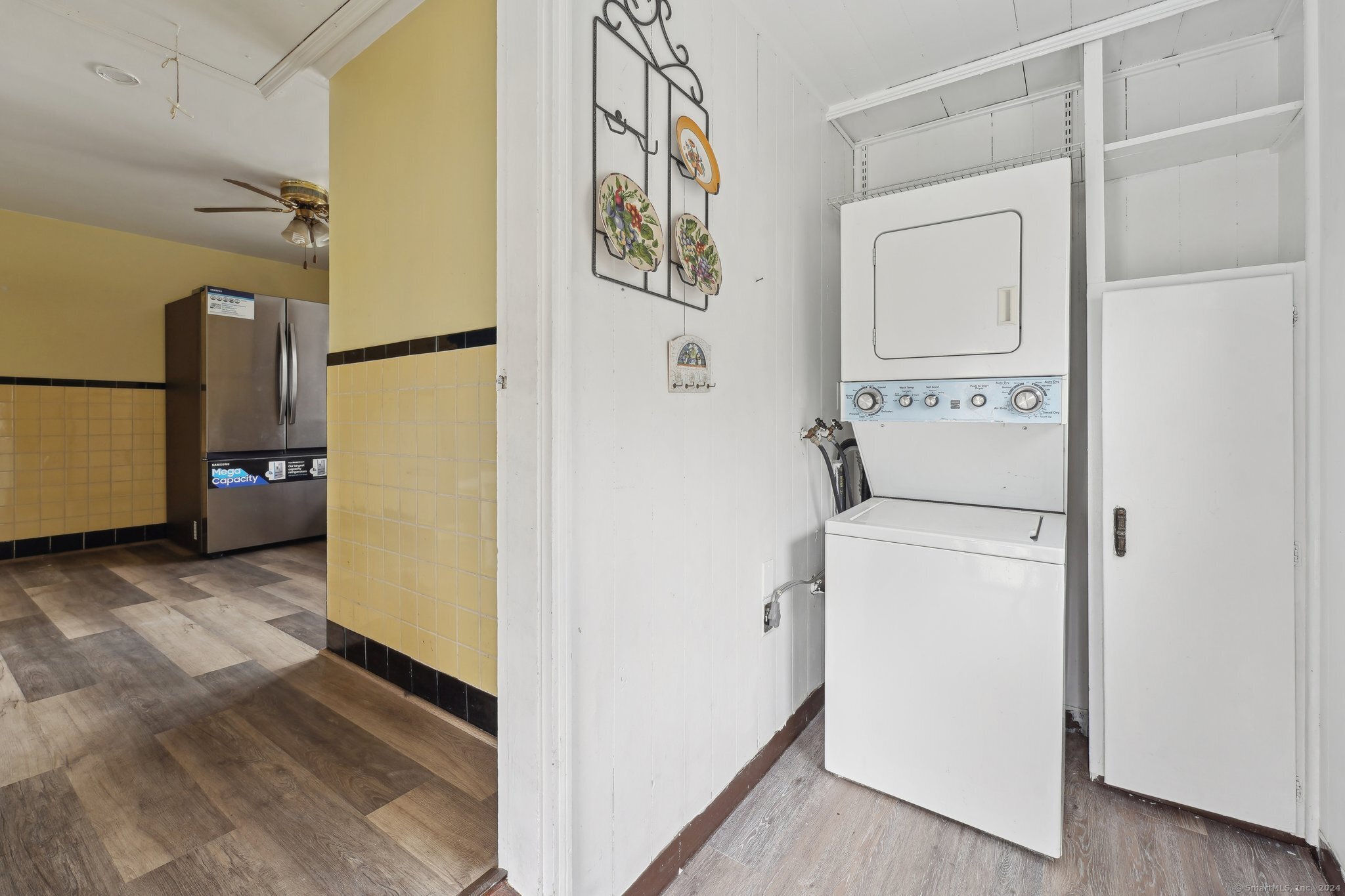 59 High Street Derby, CT 06418 - Photo 21 of 29 a view of a storage & utility room with washer and dryer