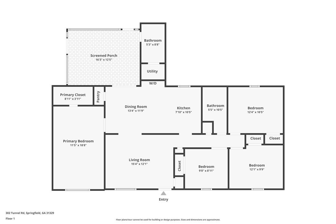302 Tunnel Road Springfield, GA 31329 - Photo 41 of 41 Floor Plan