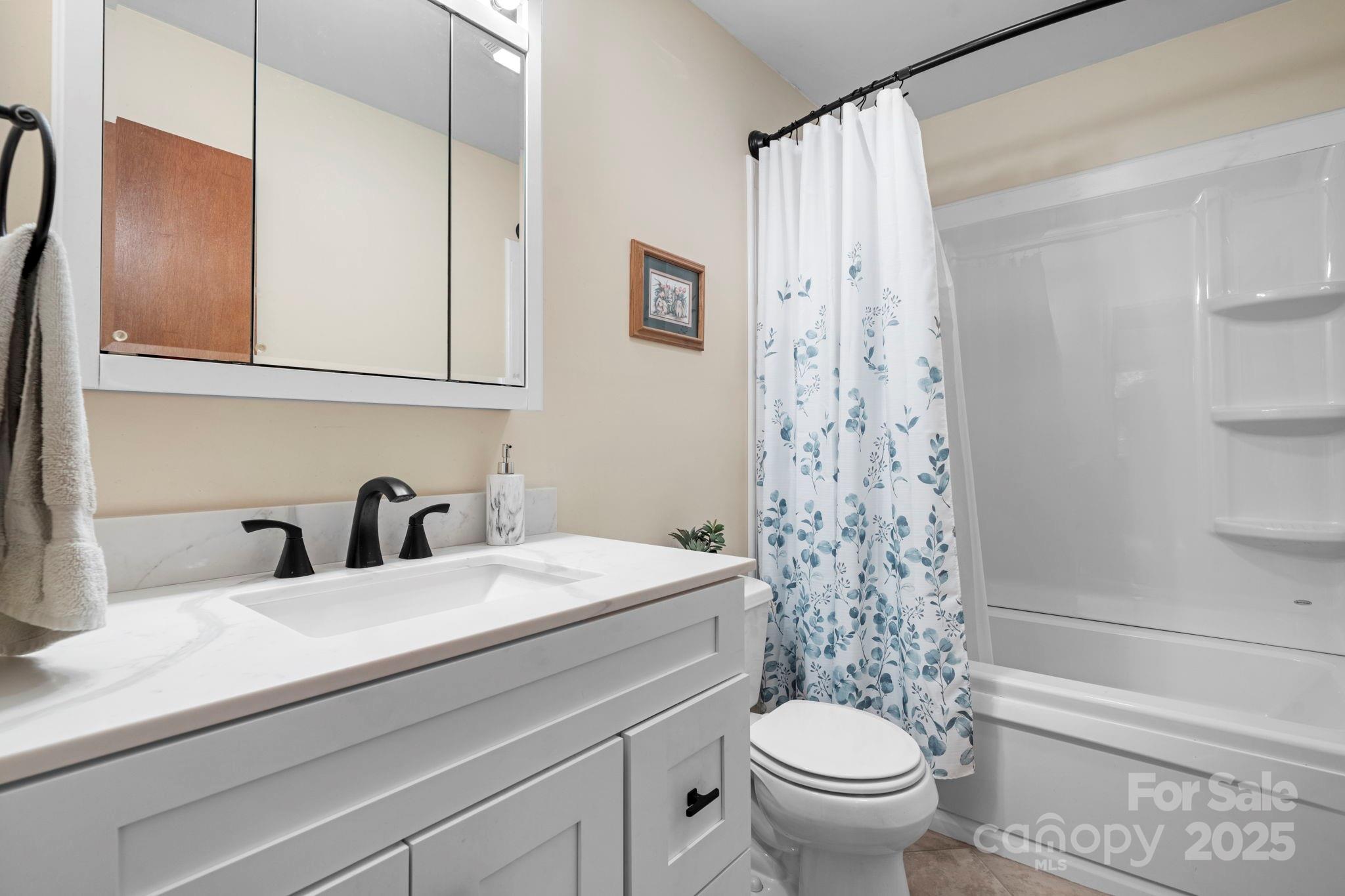 3651 Pea Ridge Road Morganton, NC 28655 - Photo 19 of 43 a bathroom with a sink a toilet and shower