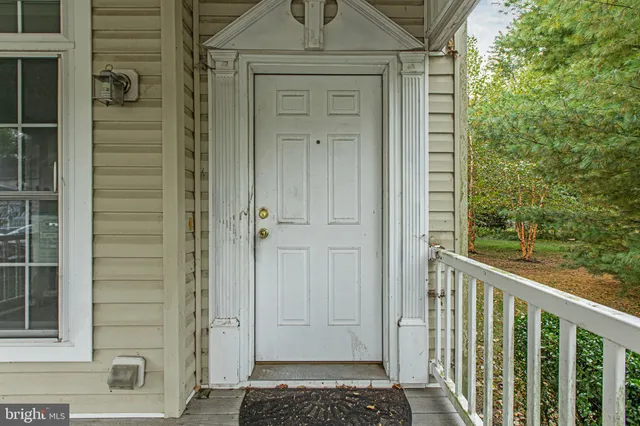 a view of a wooden door
