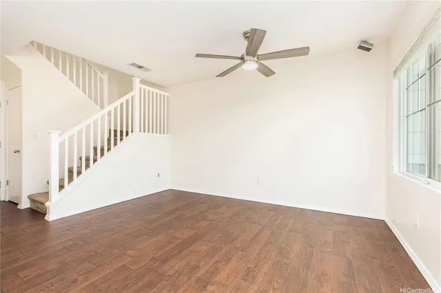 a view of a hallway with a window