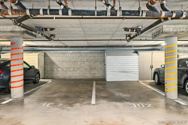 a view of parking garage