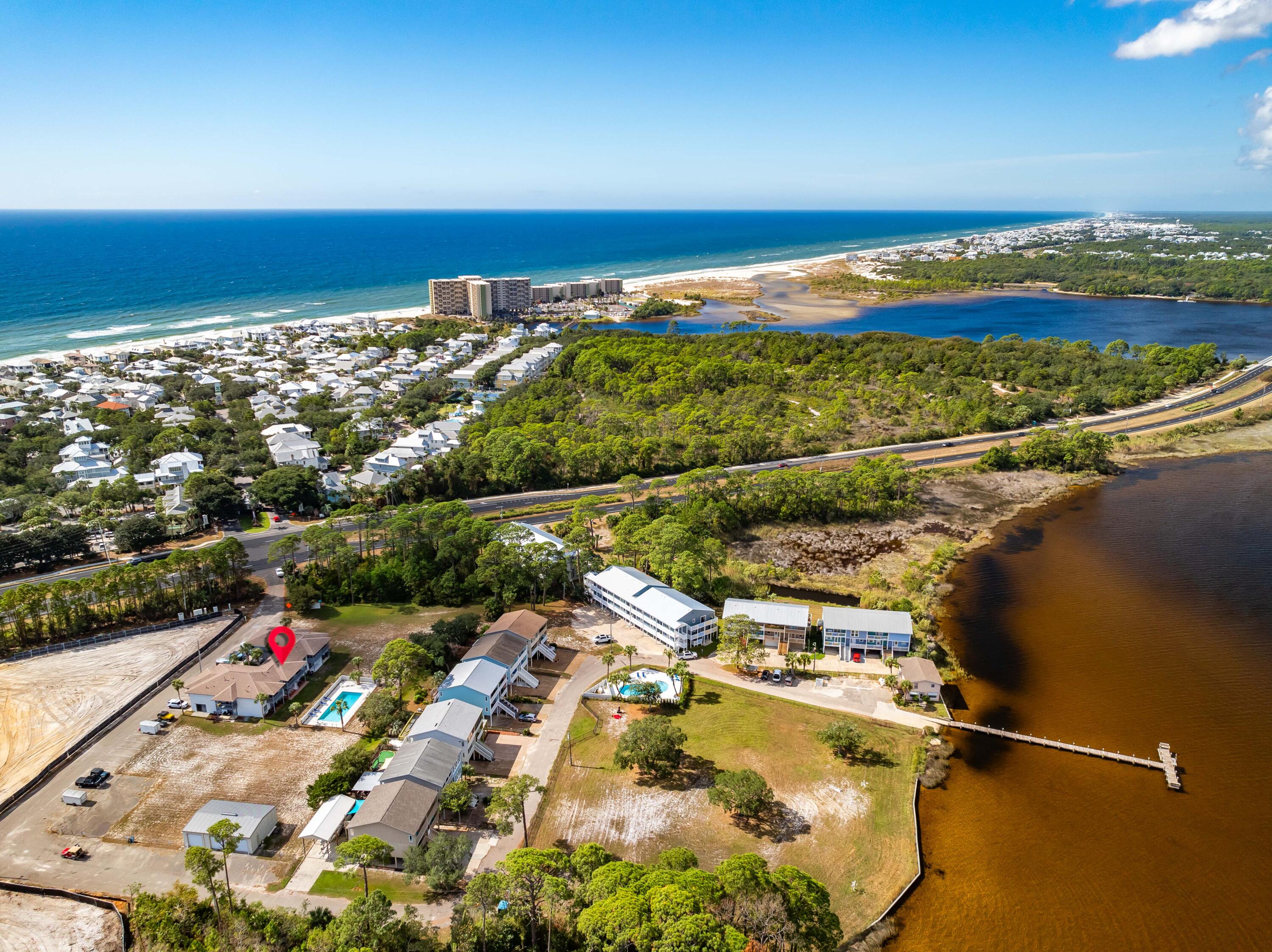 101 Cain Road, Unit O Panama City Beach, FL 32413 - Photo 2 of 29 101 Cain Road Unit O Aerial Marked-9