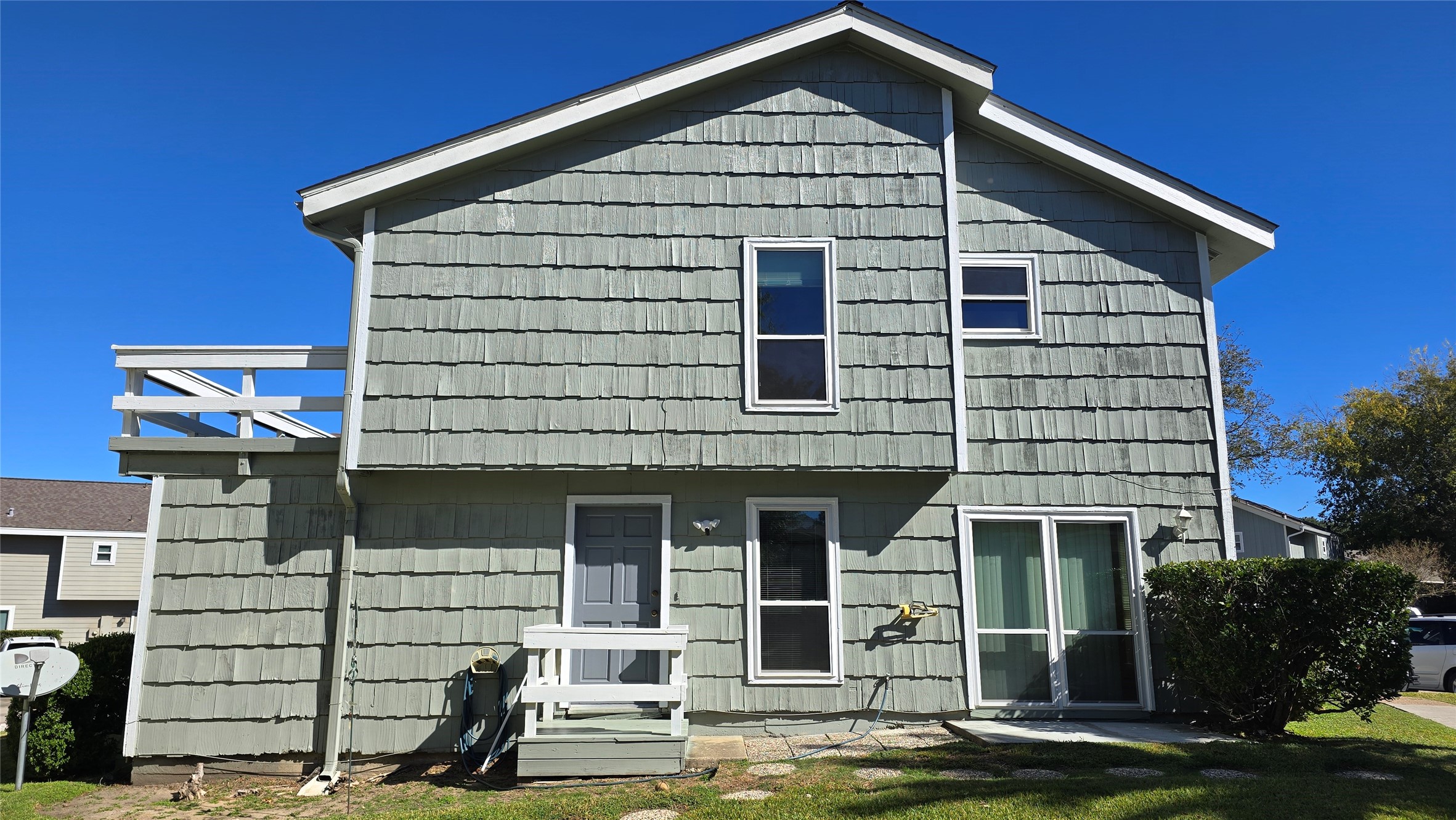 a front view of a house
