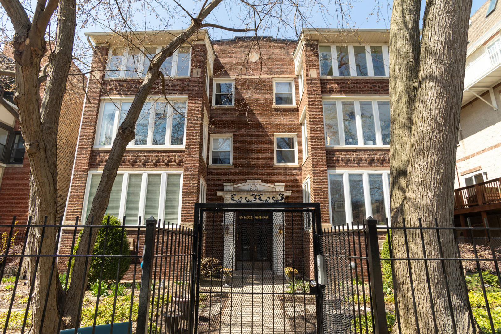 front view of a house with a glass door