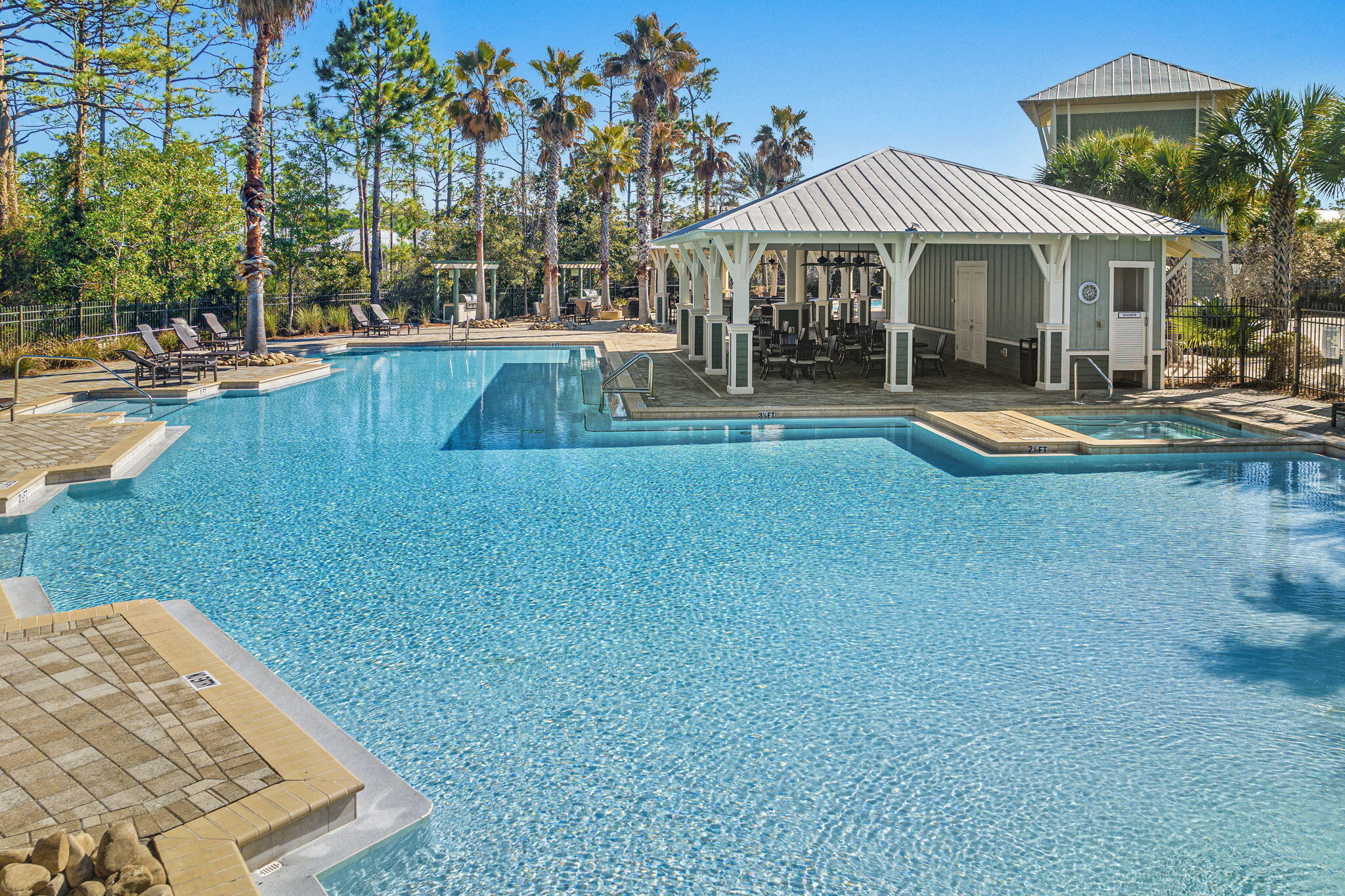 426 Flatwoods Forest Loop Santa Rosa Beach, FL 32459 - Photo 53 of 59 a view of a house with swimming pool and sitting area