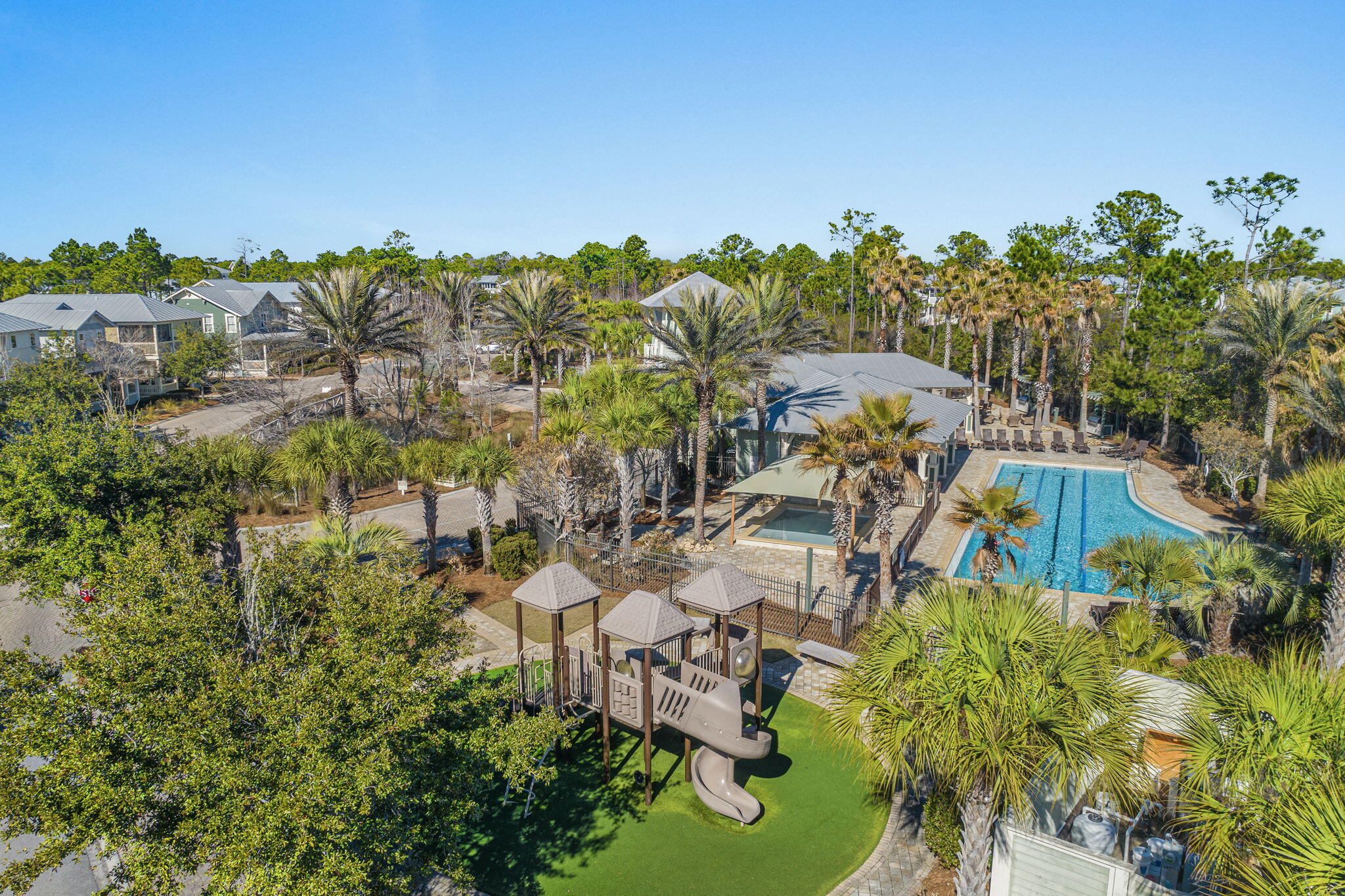 426 Flatwoods Forest Loop Santa Rosa Beach, FL 32459 - Photo 57 of 59 an aerial view of residential house with outdoor space and trees all around