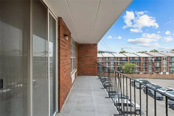 a view of a balcony