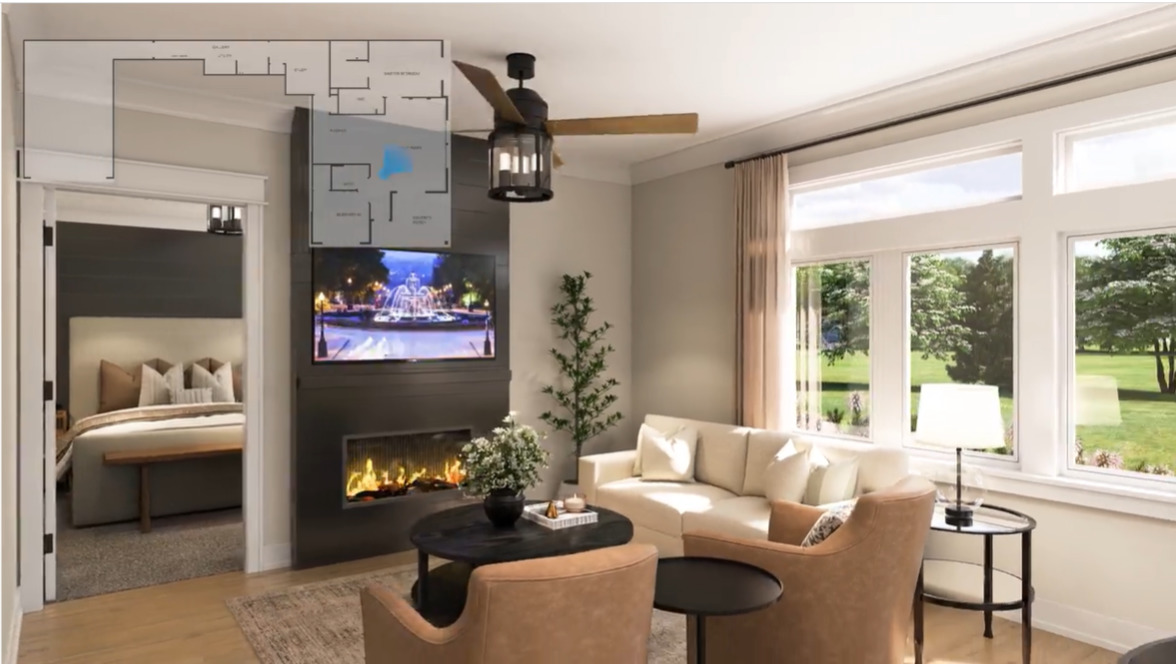 64 Kloe Lane, Unit 64 Sycamore, IL 60178 - Photo 7 of 45 a living room with furniture and a large window