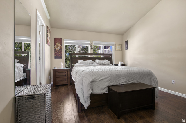 2005 Redtail Way Layton, UT 84040 - Photo 25 of 37 Vaulted ceiling bedroom featuring wood-finish flooring