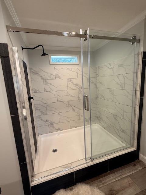 2475 Coles Creek Road Rocky Mount, VA 24151 - Photo 34 of 42 a bathroom with a glass shower door