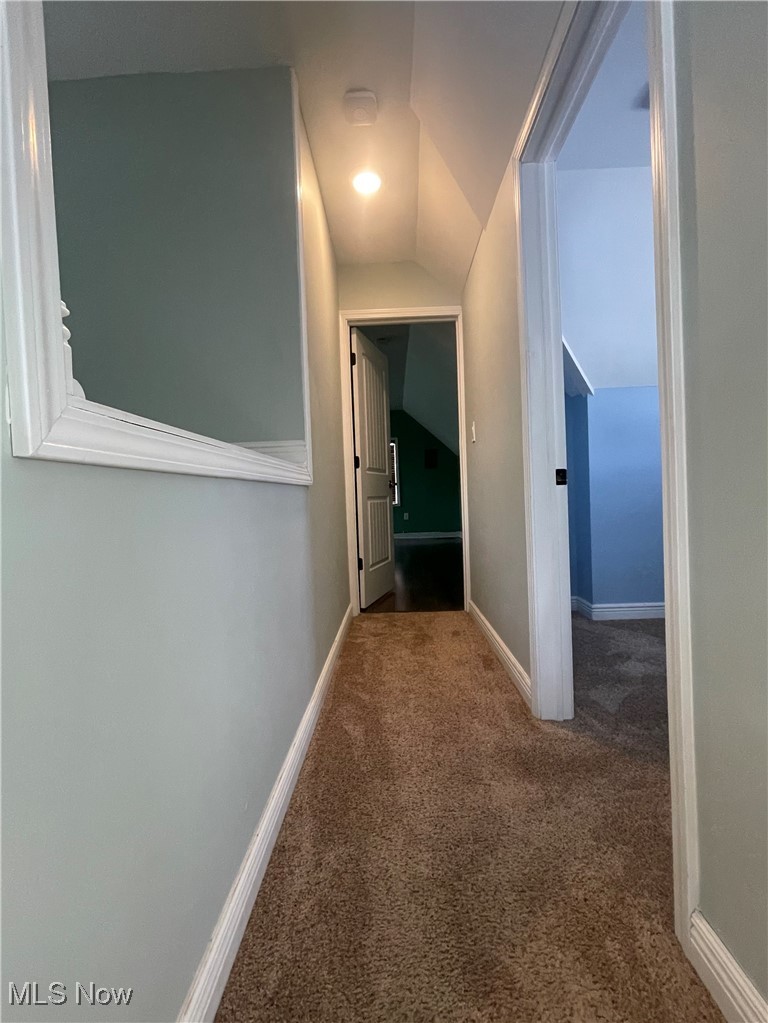 1544 Edgefield Road Lyndhurst, OH 44124 - Photo 22 of 36 Hall featuring lofted ceiling and carpet