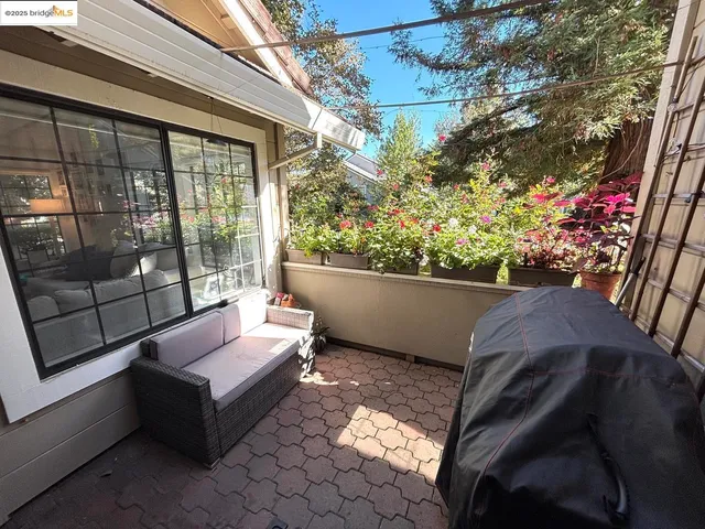 a view of an outdoor sitting area