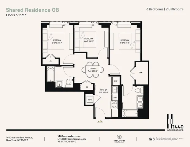 $6,595 | 1440 Amsterdam Avenue, Unit 1808 | Manhattanville