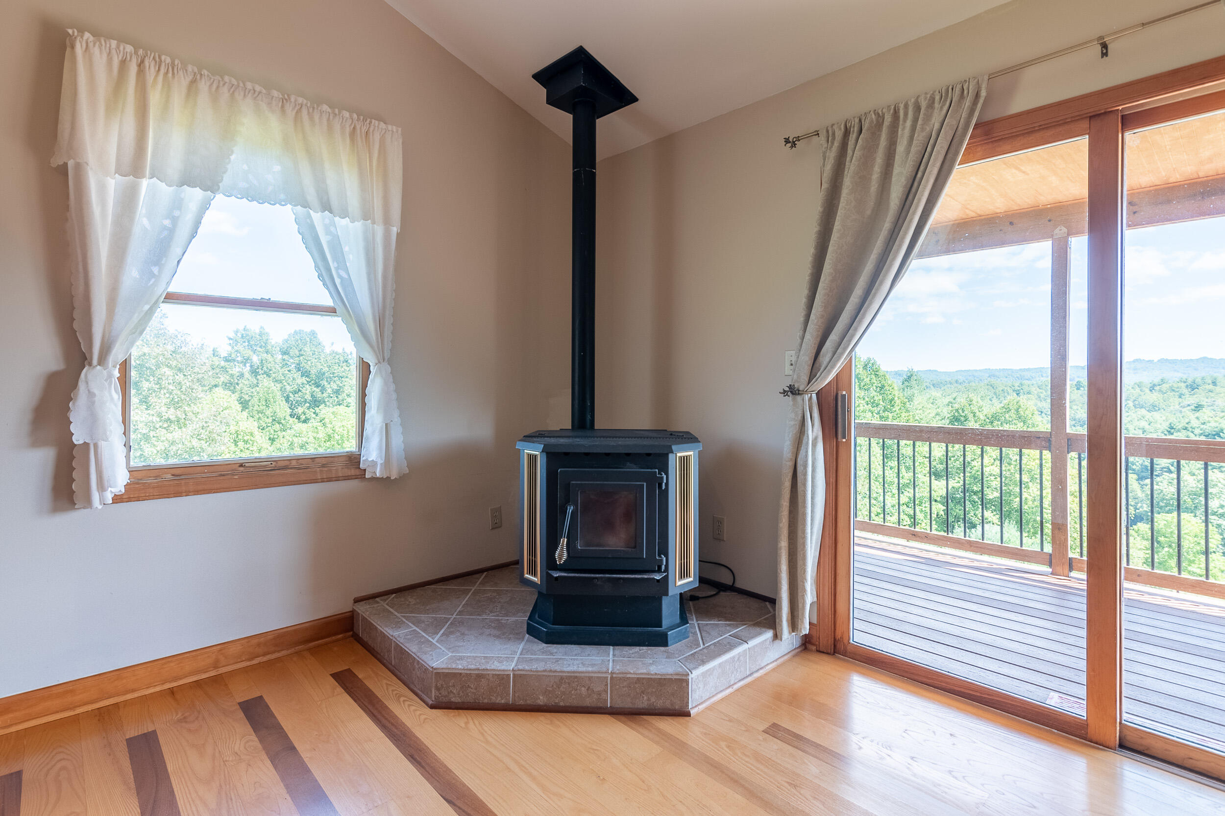 995 White Oak Grove Road Northeast Riner, VA 24149 - Photo 18 of 70 a living room with a fireplace and a window