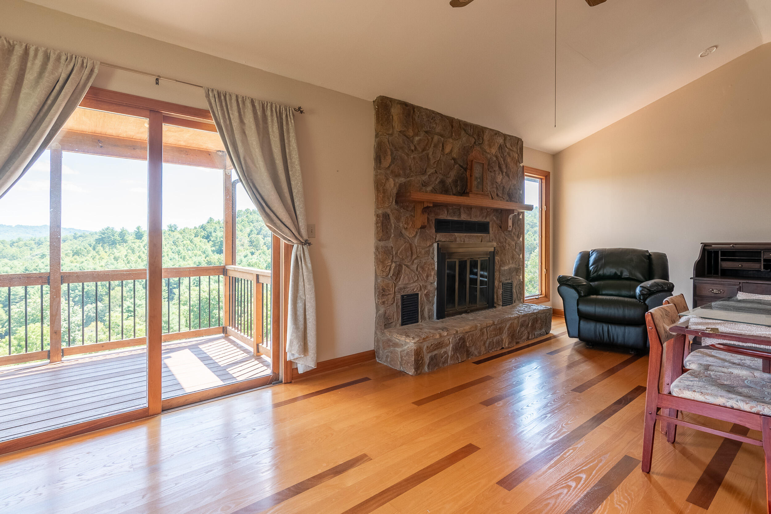 995 White Oak Grove Road Northeast Riner, VA 24149 - Photo 20 of 70 a living room with furniture and a fireplace