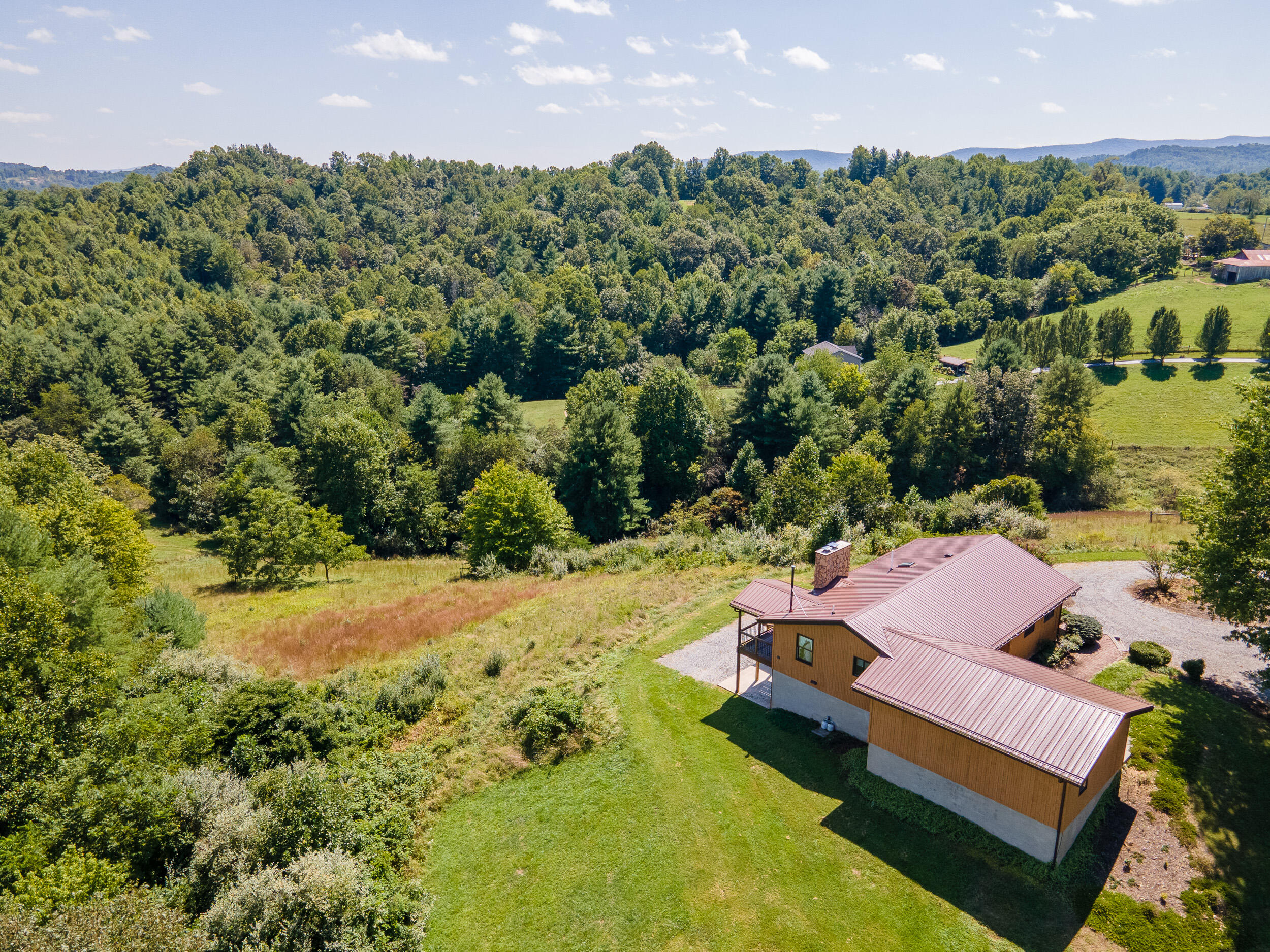 995 White Oak Grove Road Northeast Riner, VA 24149 - Photo 6 of 70 an aerial view of a house with a yard