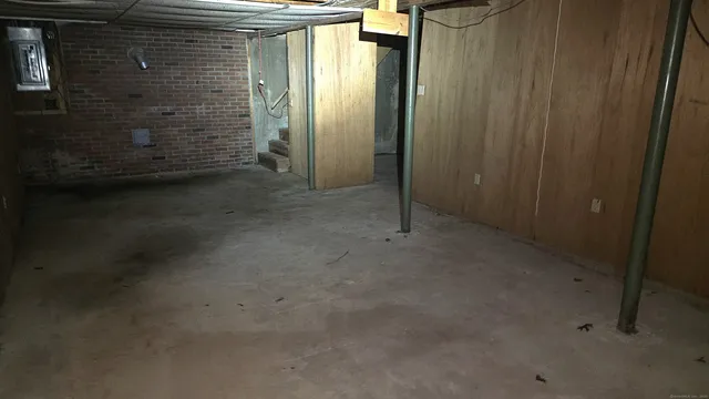 a view of a wooden door