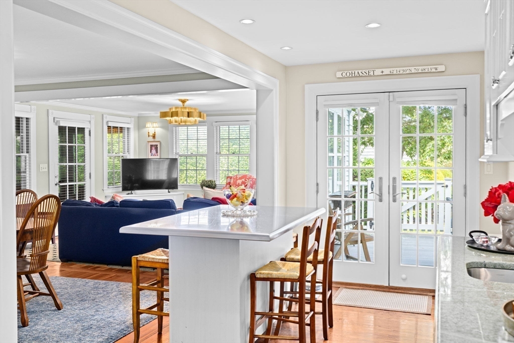 73 Pond Street Cohasset, MA 02025 - Photo 12 of 42 a view of a dining room with furniture window and outside view