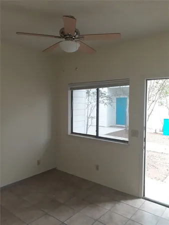 an empty room with a window
