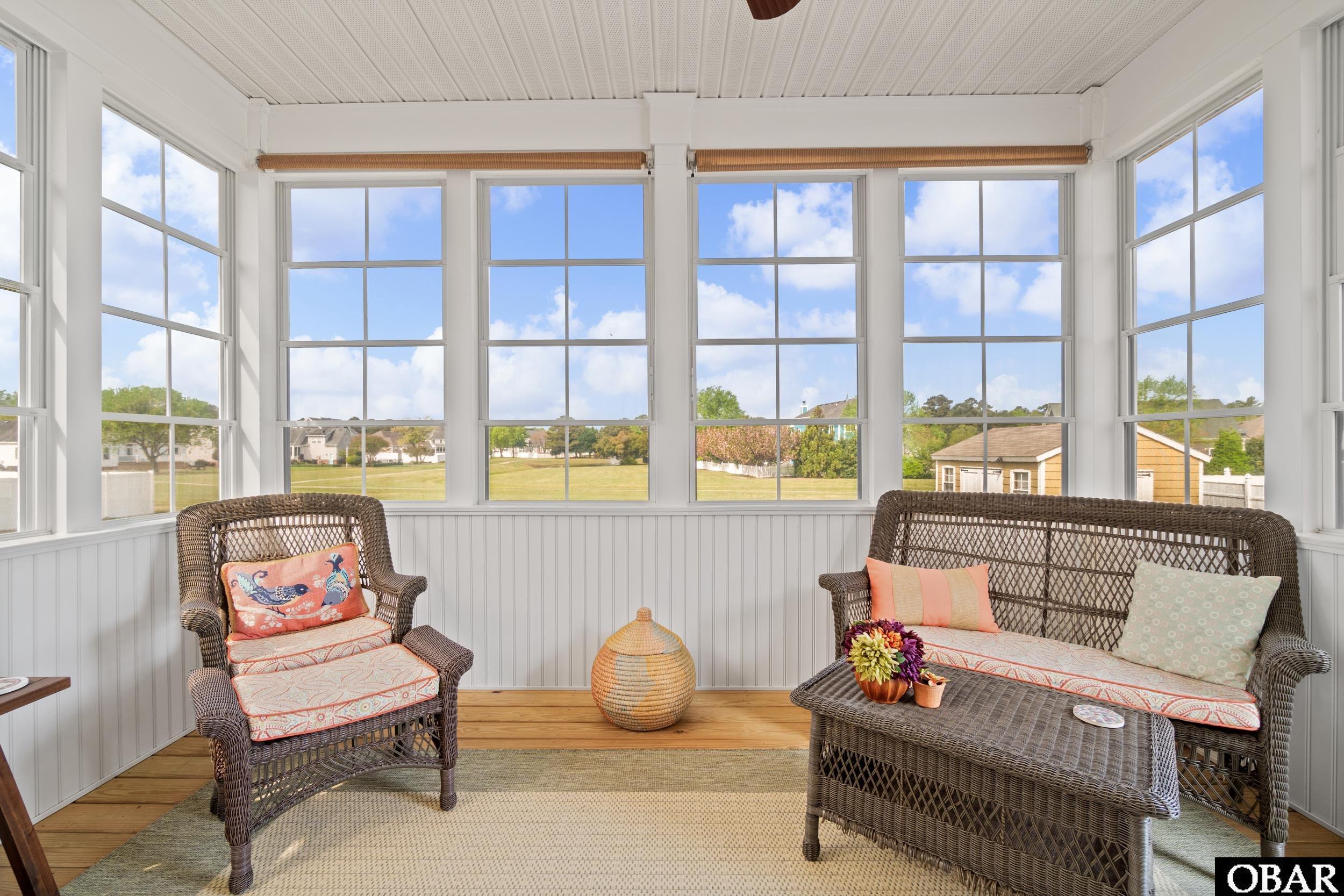 122 Bayside Drive Moyock, NC 27958 - Photo 14 of 34 Sunroom Overlooking Greenspace and Fountain