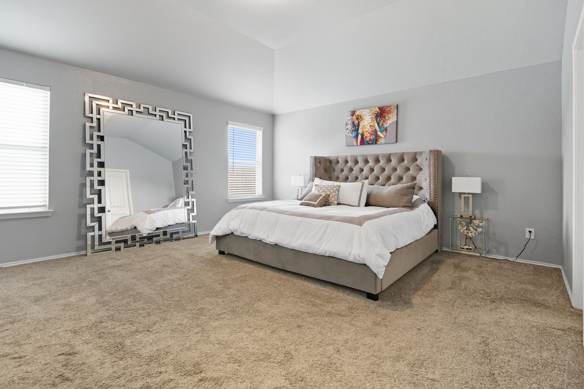 935 Bright Lotus Lane Rosharon, TX 77583 - Photo 8 of 18 a bedroom with a bed and a large window