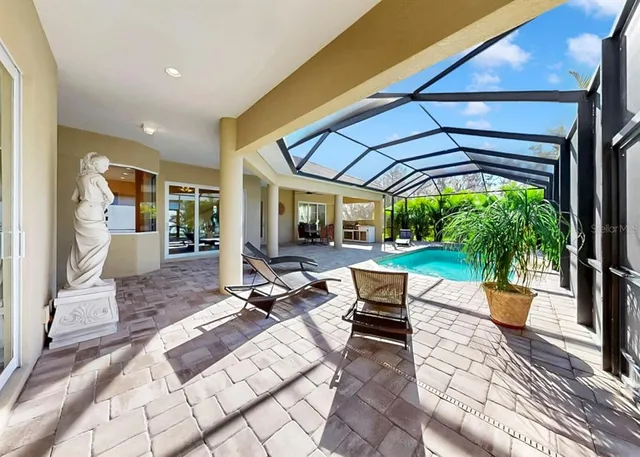 a view of backyard with green space
