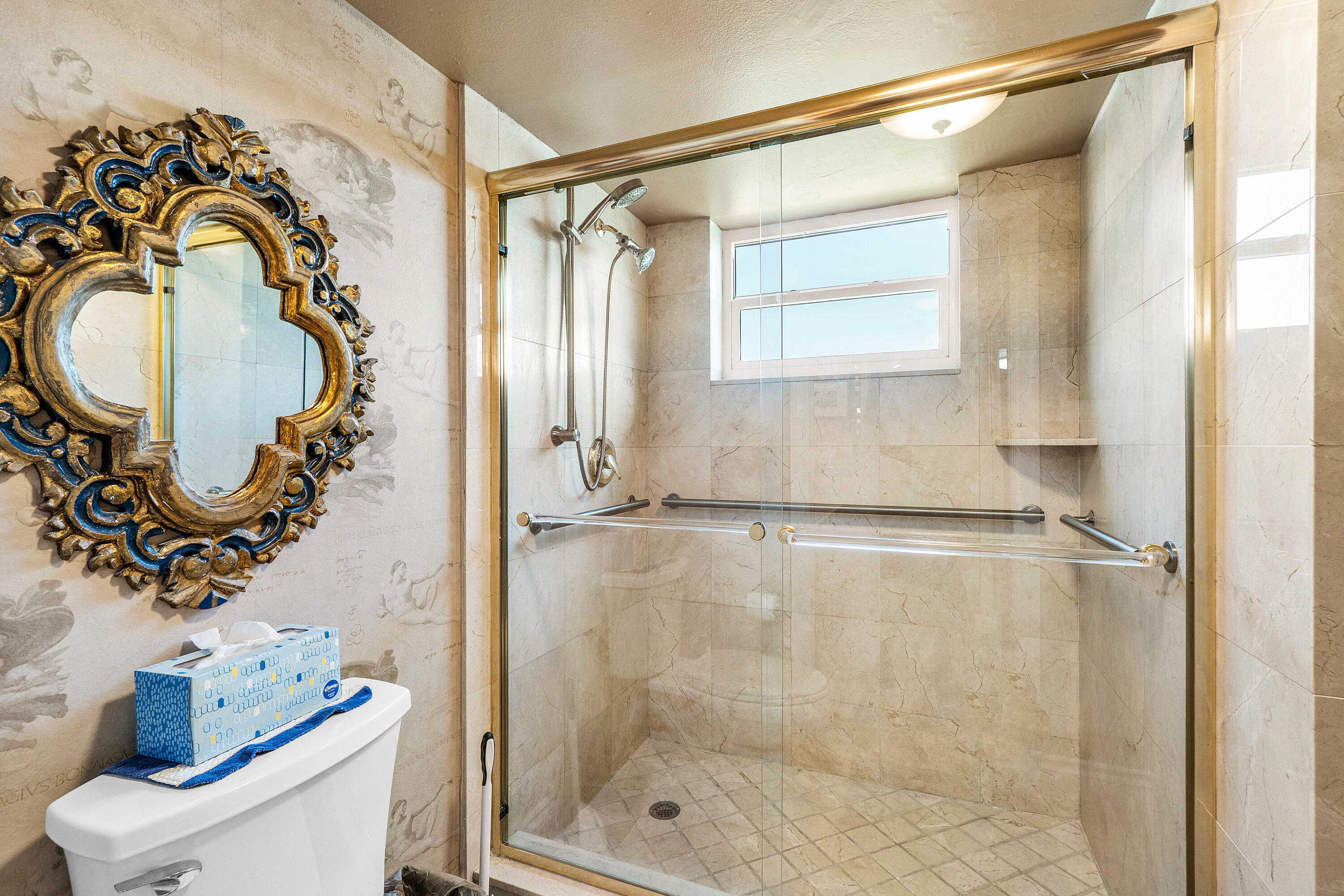374 Golfview Road, Unit 205 North Palm Beach, FL 33408 - Photo 17 of 35 a bathroom with a shower and a mirror