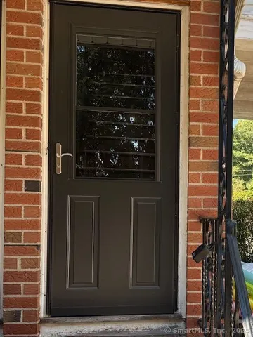 a view of a door
