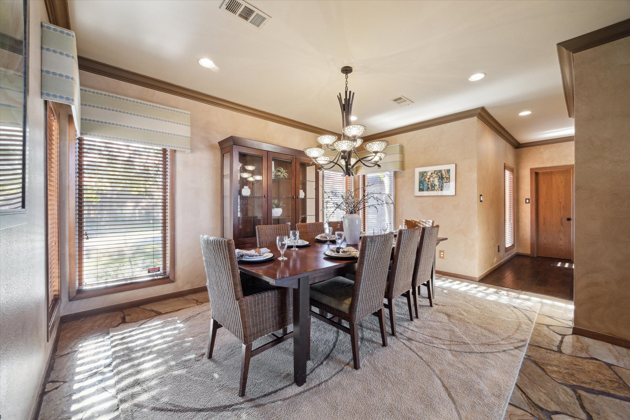 2614 Rip Van Winkle Drive Pearland, TX 77581 - Photo 5 of 31 a view of a dining room with furniture window and wooden floor