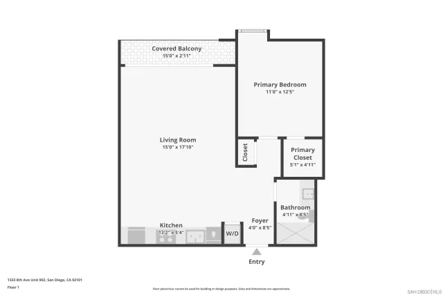 $398,500 | 1333 Eighth Avenue, Unit 407, San Diego, CA 92101