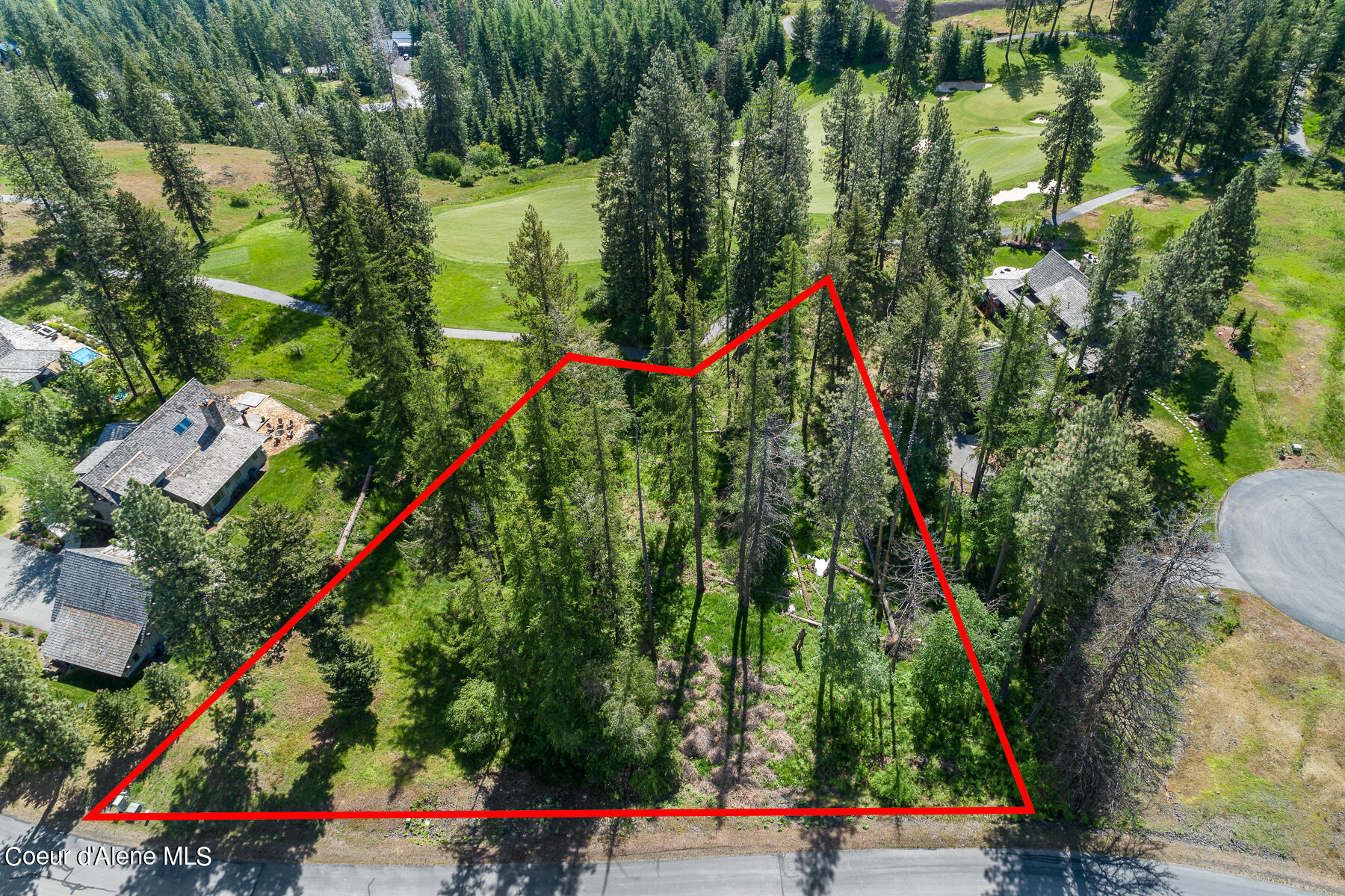 6528 South Old Barn Road Harrison, ID 83833 - Photo 3 of 18 Aerial_Lot207-1_Outlined