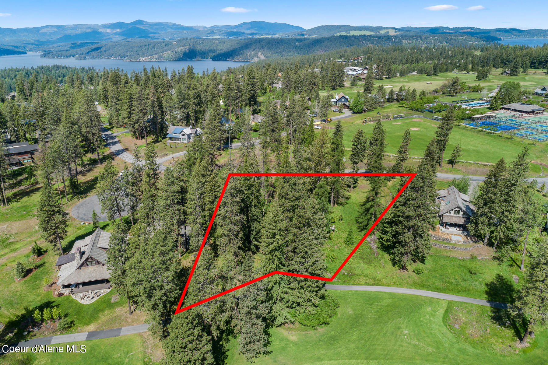 6528 South Old Barn Road Harrison, ID 83833 - Photo 5 of 18 Aerial_Lot207-2_Outlined