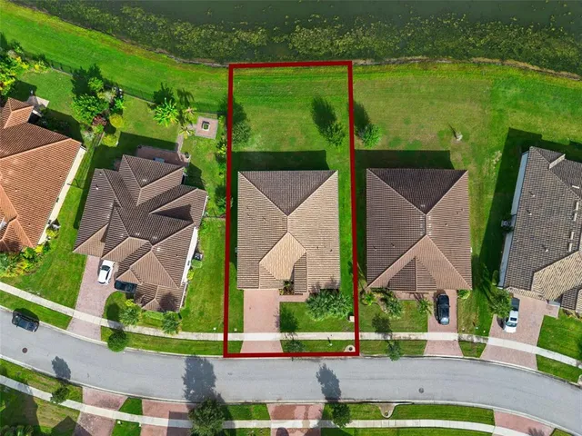 an aerial view of multiple house