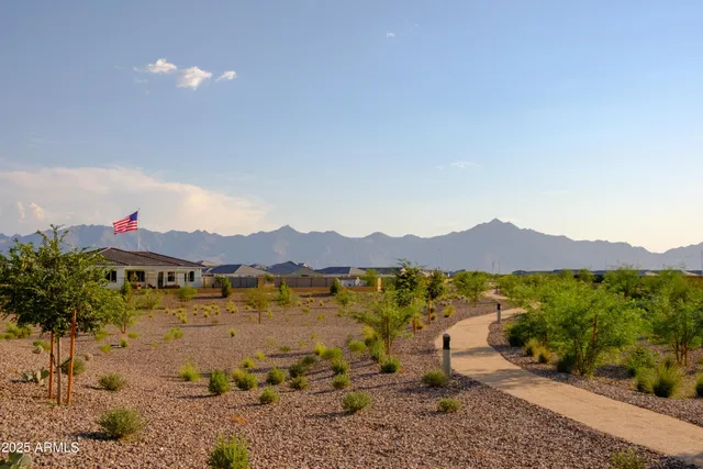 a view of a lake with a mountain