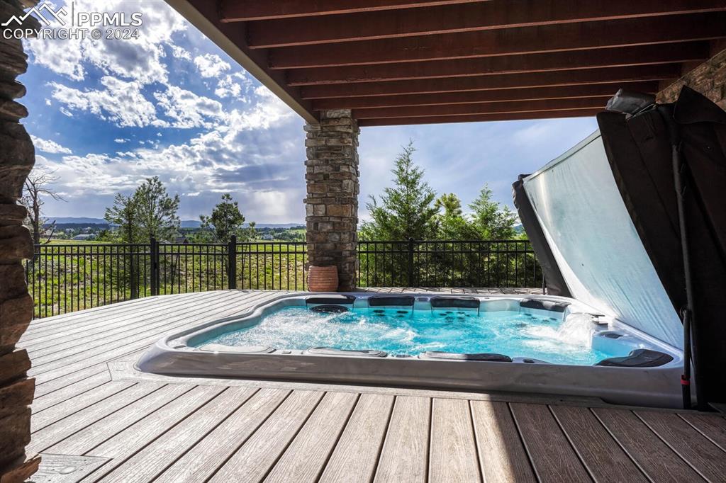 19210 Royal Troon Drive Monument, CO 80132 - Photo 45 of 50 a view of balcony with wooden floor and fence