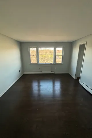 an empty room with a window