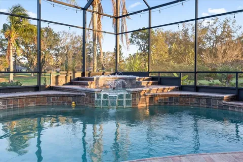 swimming pool view from a lake view