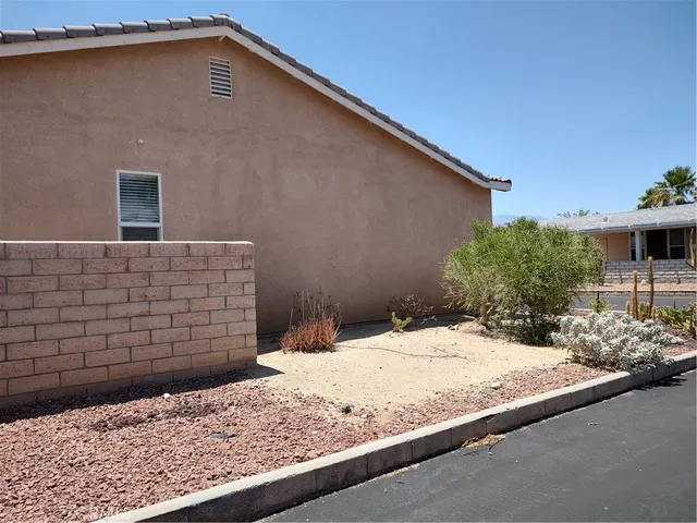 a backyard of a house