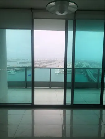 a view of a glass door