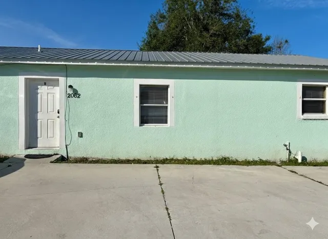a front view of a house