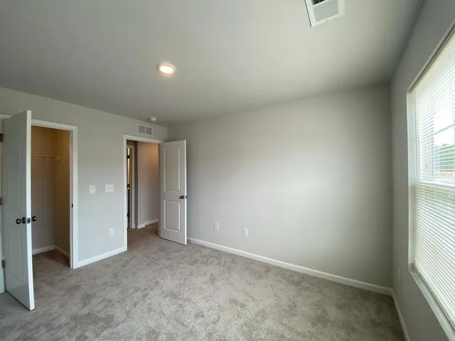 an empty room with a window