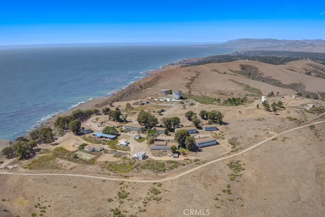 a view of a beach with a ocean view