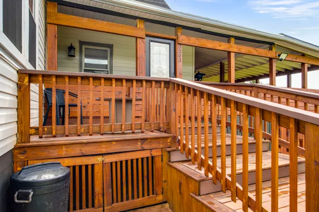 a front view of a building with a window