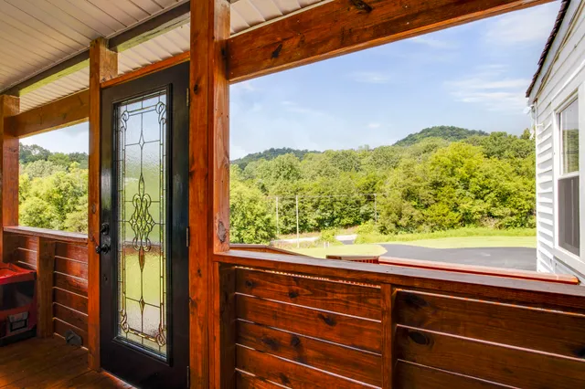 a view of outdoor space with wooden floor and outdoor space