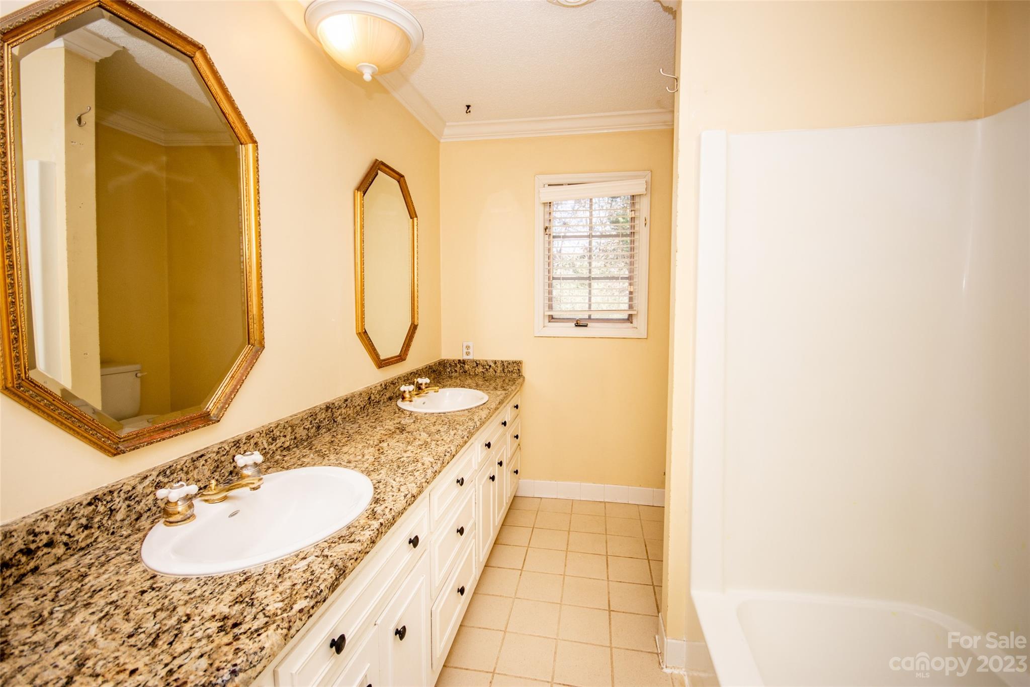 321 St Andrews Road Statesville, NC 28625 - Photo 14 of 19 a bathroom with a granite countertop sink and a mirror
