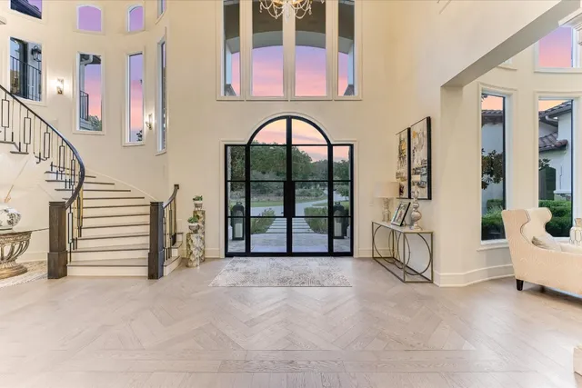 a view of entryway with stairs and furniture